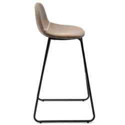 Taburete MOSS NEW, metal, similpiel marrón oscuro 2