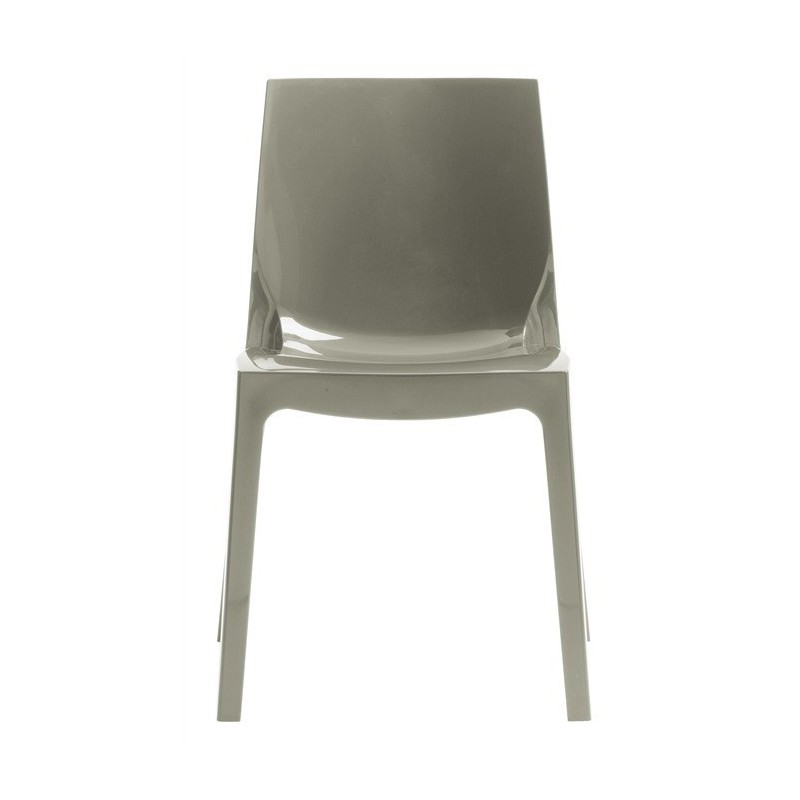 Silla ANTARTIDA, polipropileno, gris perla alto brillo