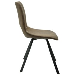 Silla ANTIBES NEW, metal, similpiel marrón oscuro 2