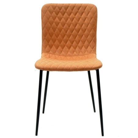 Silla PITT, metal, tapizado tejido técnico 7 naranja