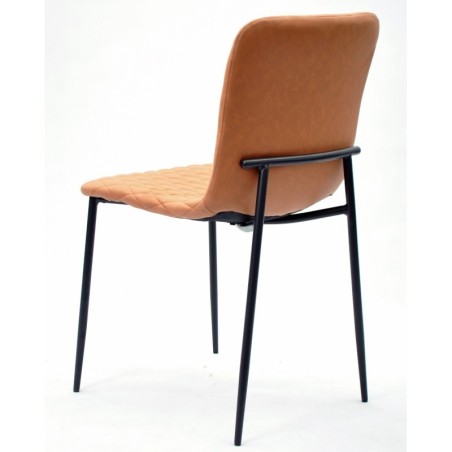 Silla PITT, metal, tapizado tejido técnico 7 naranja