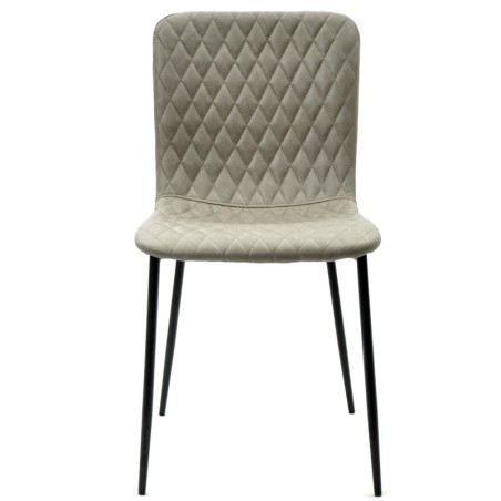 Silla PITT, metal, tapizado tejido técnico 8 marrón