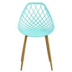 Silla STRAUSS, metal, polipropileno verde pastel 2