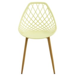 Silla STRAUSS, metal, polipropileno amarillo pastel 2