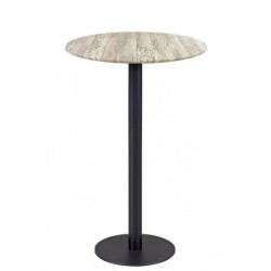 Mesa alta BOMBAY, negra, base de 110 cms y tapa de 70 cms. Color a elegir. 2