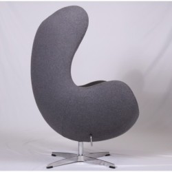 Sillón EG, fibra de vidrio, basculante, tapizado cachemir gris oscuro 2