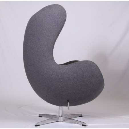 Sillón EG, fibra de vidrio, basculante, tapizado cachemir gris oscuro