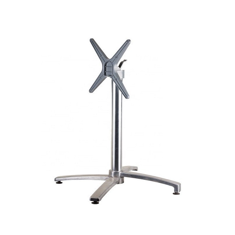 Mesa GUADIARO, aluminio, 4 brazos, base de 72 cms y tapa 60 cms. Color a elegir.