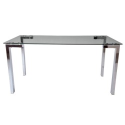 Mesa LAINEY 160 (M), cromada, cristal, 160x90 cms 2