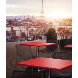 Tablero de mesa Werzalit Alemania, ROJO 328, 70 x 70 cms* 2