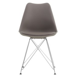 Silla BELLA (SU), cromada, carcasa y cojín gris oscuro 2