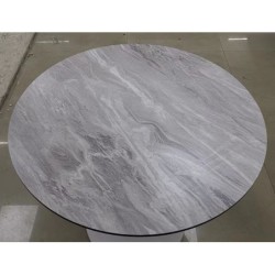 Mesa TUL, base de metal dorada, tapa laminada, 90 cms de diámetro 2