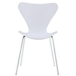 Silla ARNE NEW, cromada, polipropileno blanco 2