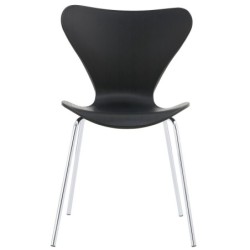 Silla ARNE NEW, cromada, polipropileno negro 2