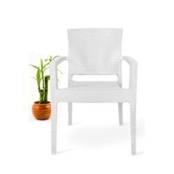 Sillón LIDO, apilable, polipropileno blanco 2