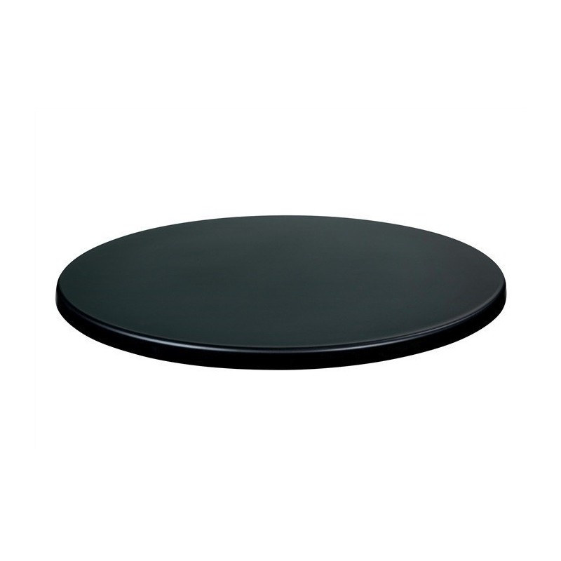 Tablero de mesa Werzalit SM, NEGRO 55, 60 cms de diámetro*.