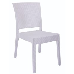 Silla LIDO, apilable, polipropileno blanco