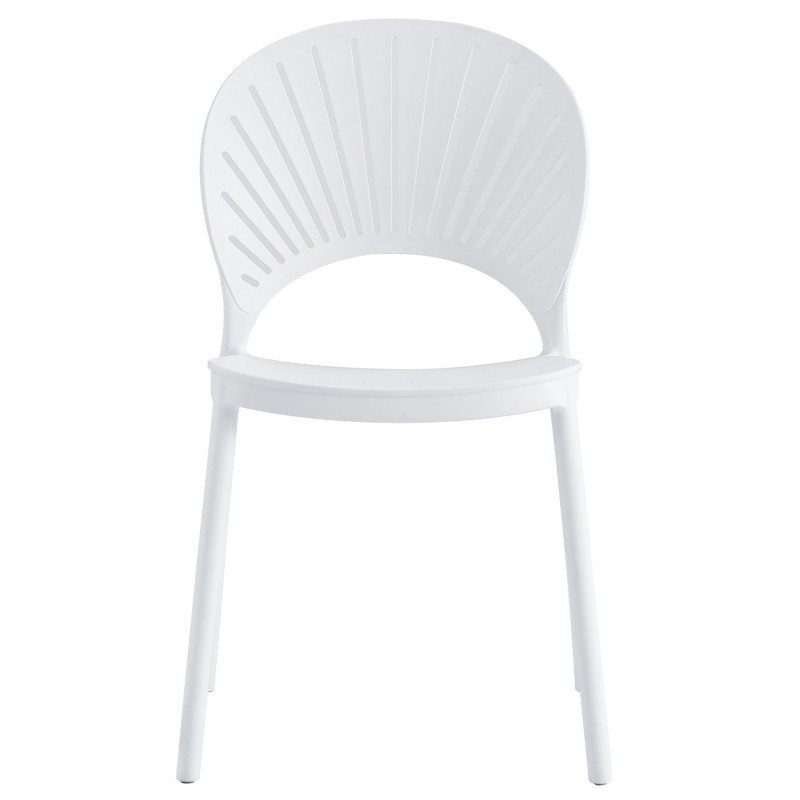 Silla ABANICO, apilable, polipropileno blanco