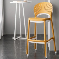Taburete ABANICO, apilable, polipropileno blanco 2