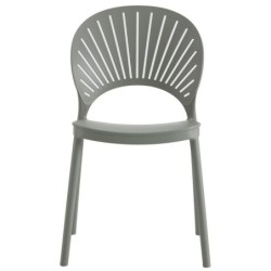 Silla ABANICO, apilable, polipropileno gris 2
