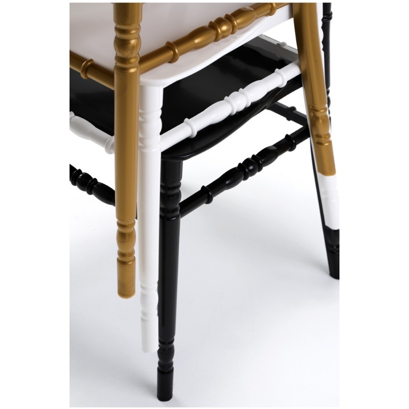 Silla CHIAVARI NEW, apilable, polipropileno dorado