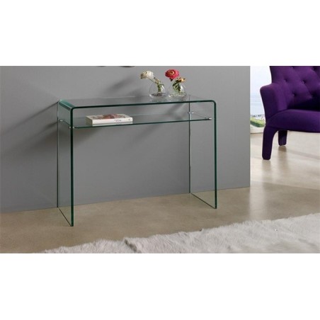 Consola CANADA (SU), cristal curvado, 100 x 33 cms