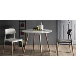 Silla CROSCAT (SU), madera, polipropileno gris oscuro 2