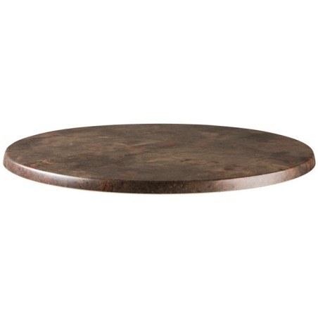 Tablero de mesa Werzalit-SM, MARRÓN ÓXIDO 223, 80 cms de diámetro*.