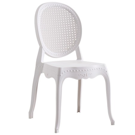 Silla CIBELES, apilable, polipropileno blanco