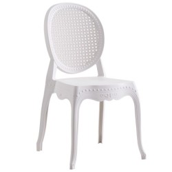 Silla CIBELES, apilable, polipropileno blanco 2