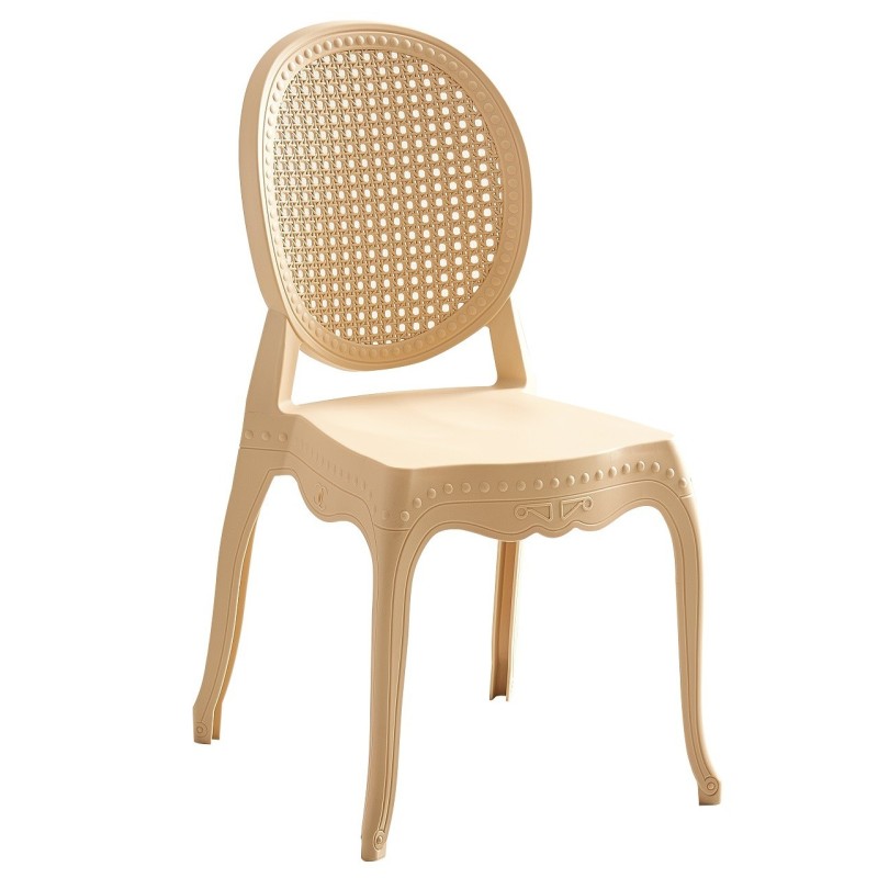 Silla CIBELES, apilable, polipropileno blanco