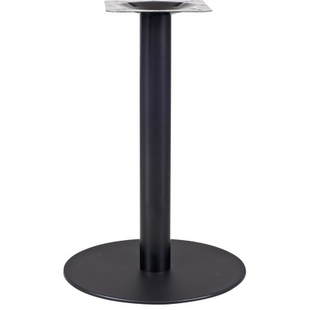 Base de mesa BOMBAY, tubo redondo, negra, base de acero de 8 mm. 45 cms de diámetro, altura 72 cms