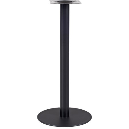 Base de mesa BOMBAY, tubo redondo, negra, base de acero de 8 mm. 45 cms de diámetro, altura 110 cms