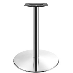 Base de mesa BENAMARA, acero inoxidable, base de acero de 8 mm. 45 cms de diámetro, altura 72 cms