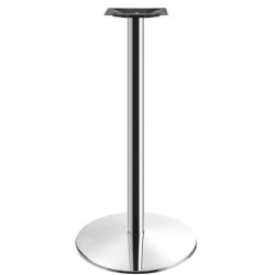 Base de mesa BENAMARA, alta, acero inoxidable, base de acero de 8 mm. 45 cms de diámetro, altura 110 cms