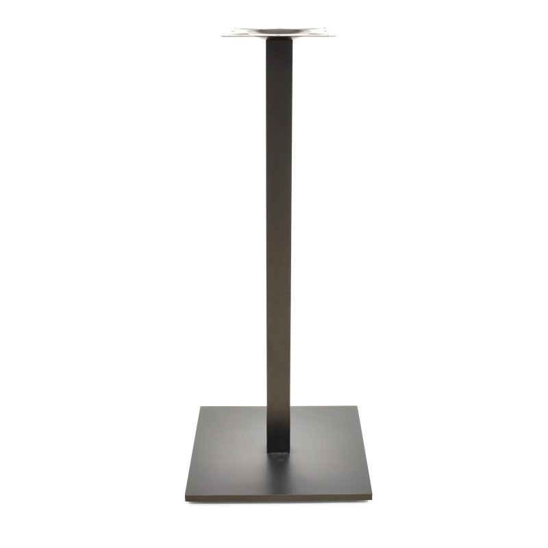 Base de mesa BEVERLY, alta, tubo cuadrado, negra, base de 45 x 45 cms, altura 115 cms