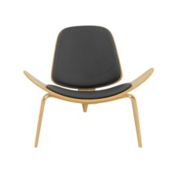 Sillón NORDIC (R), fresno, similpiel negra 2
