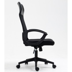 Sillón de oficina VERTON, negro, malla negra, asiento negro 2
