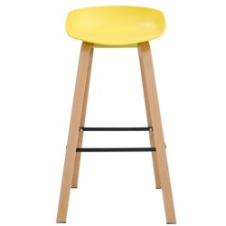 Taburete DANTE NEW (SU), metal, polipropileno amarillo 2