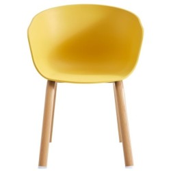 Sillón DANTE NEW (SU), metal, polipropileno amarillo 2