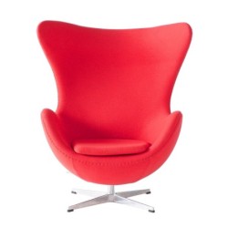 Sillón EG (TE), fibra de vidrio, basculante, tapizado cachemir rojo 2