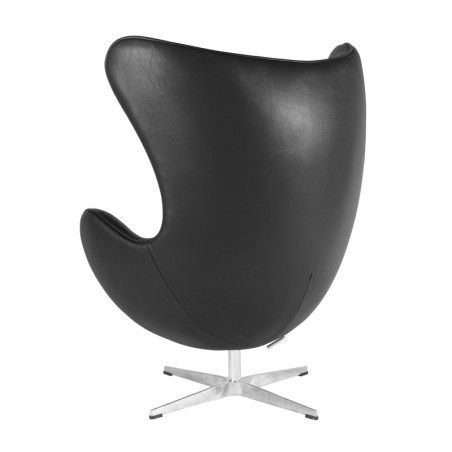 Sillón EG (TE), fibra de vidrio, basculante, tapizado similpiel negra