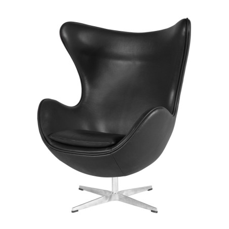 Sillón EG (TE), fibra de vidrio, basculante, tapizado similpiel negra