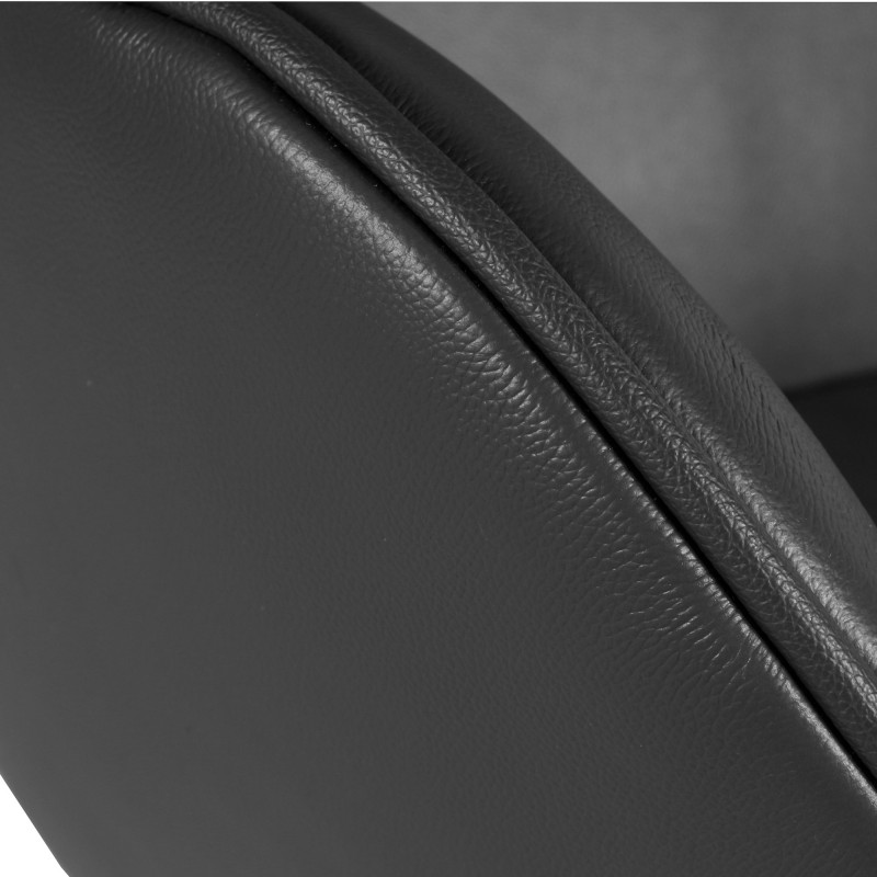 Sillón EG (TE), fibra de vidrio, basculante, tapizado similpiel negra