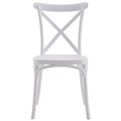 Silla CORFÚ, apilable, tratamiento anti UV, polipropileno blanco 2