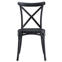 Silla CORFÚ, apilable, tratamiento anti UV, polipropileno antracita 2