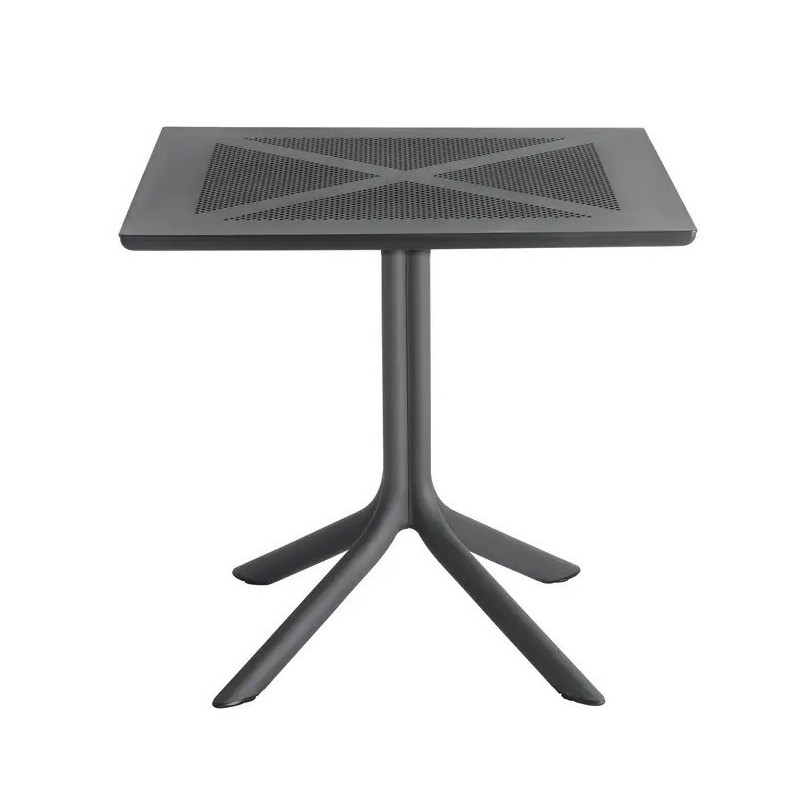 Mesa JÁVEA, polipropileno negro, 80 x 80 cms