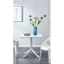 Mesa JÁVEA, polipropileno blanco, 80 x 80 cms 2