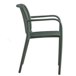 Sillón SALER, apilable, polipropileno negro 2