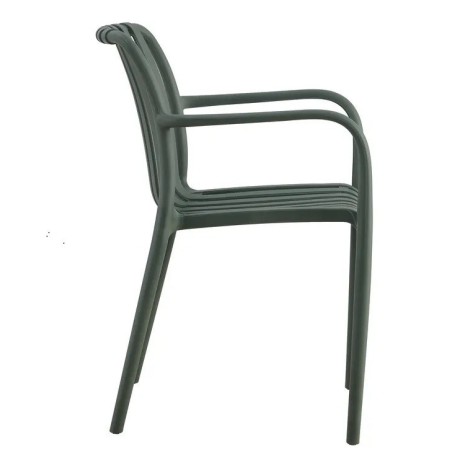 Sillón SALER, apilable, polipropileno negro